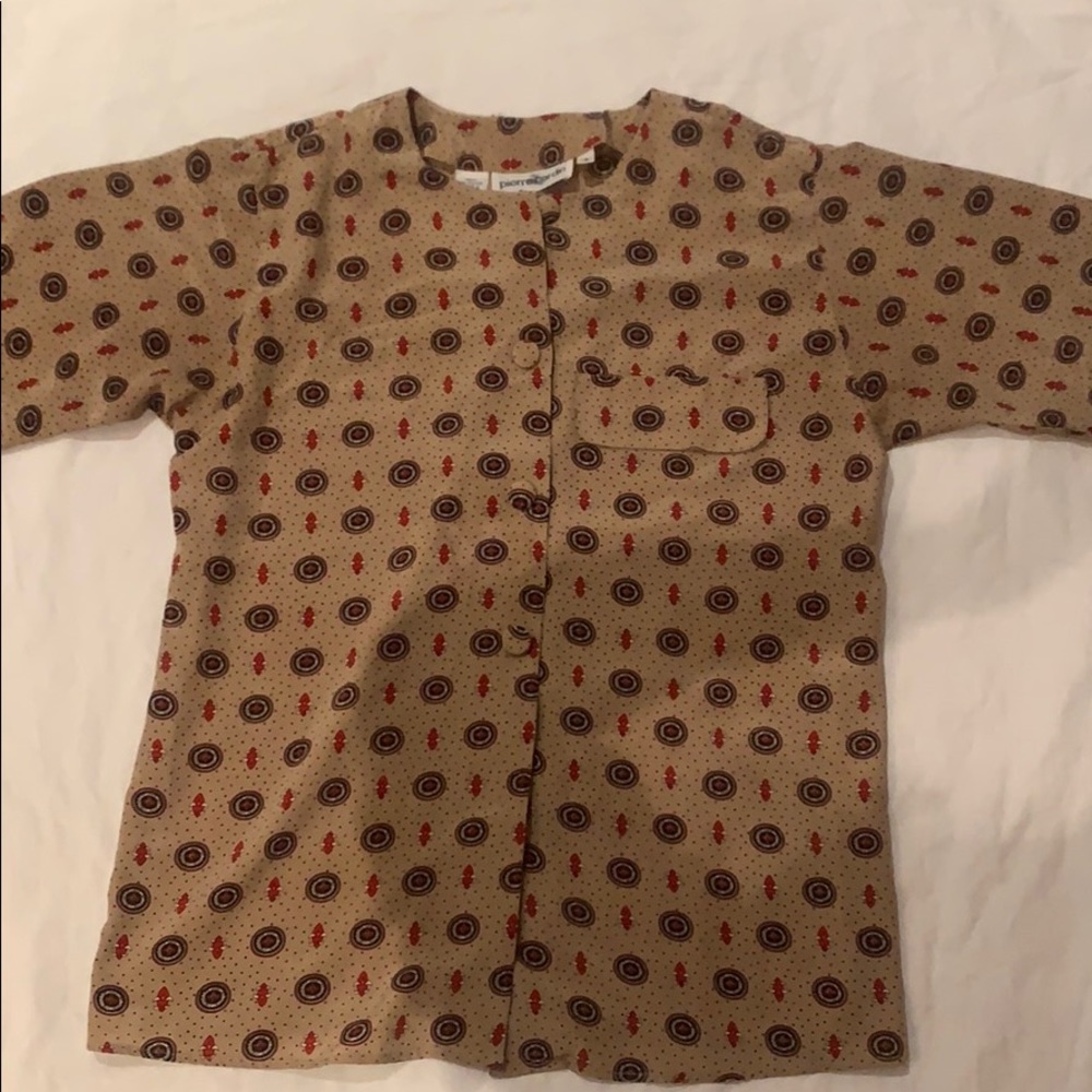 Vintage Pierre Cardin Blouse Scarf Print